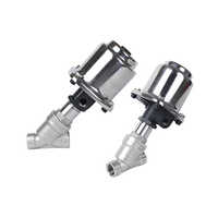 Ss Actuator Operated Angle Seat Valve - Color: Silver