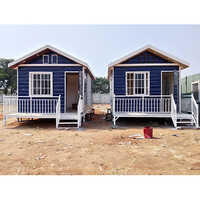 Resort Cabin - Steel And Wood, Variable Dimensions, Blue Color | 2-4 Rooms, Insulated, Ideal For Resort Accommodation And Temporary Shelter