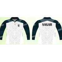 Mens Sports Jersey T-shirt - Washable Cotton Blend, Xl Size, Multicolor Design | Long Sleeves, Polo Collar, Printed Pattern, Unisex Style