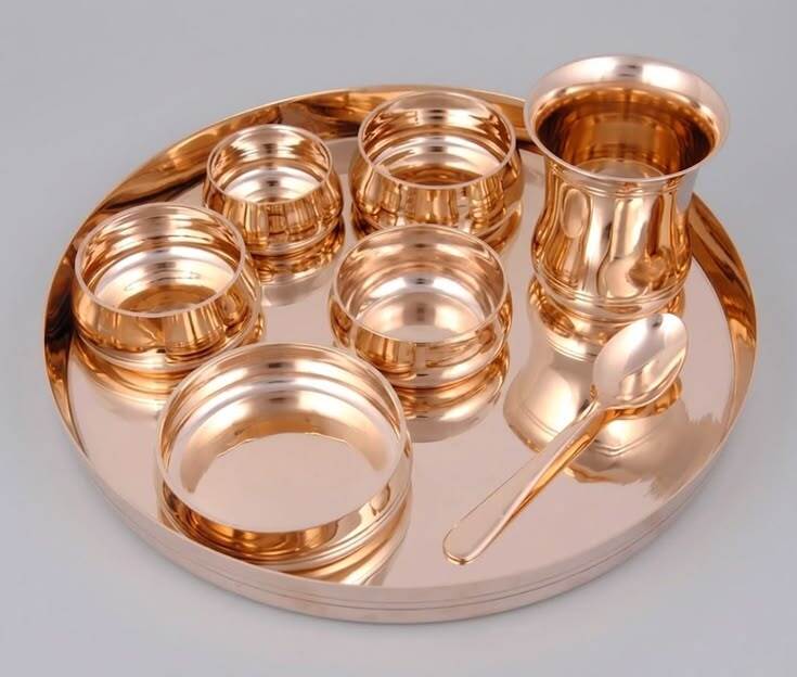 Kansa Thali Set - Color: Copper
