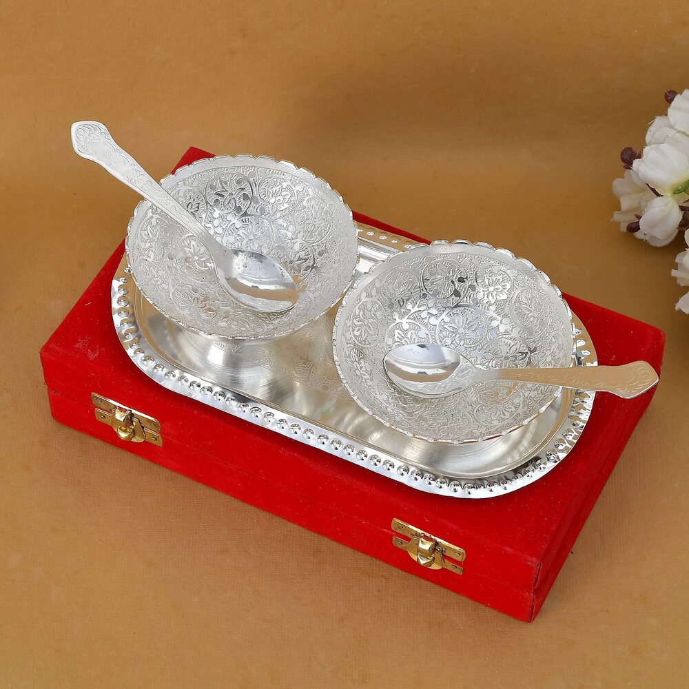 Brass Silver Bowl Gifts Set - Material: Metal