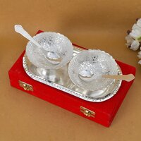 Brass Silver Bowl Gifts Set - Material: Metal