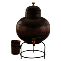 Copper Hammered Ghara Dispenser - Material: Metal