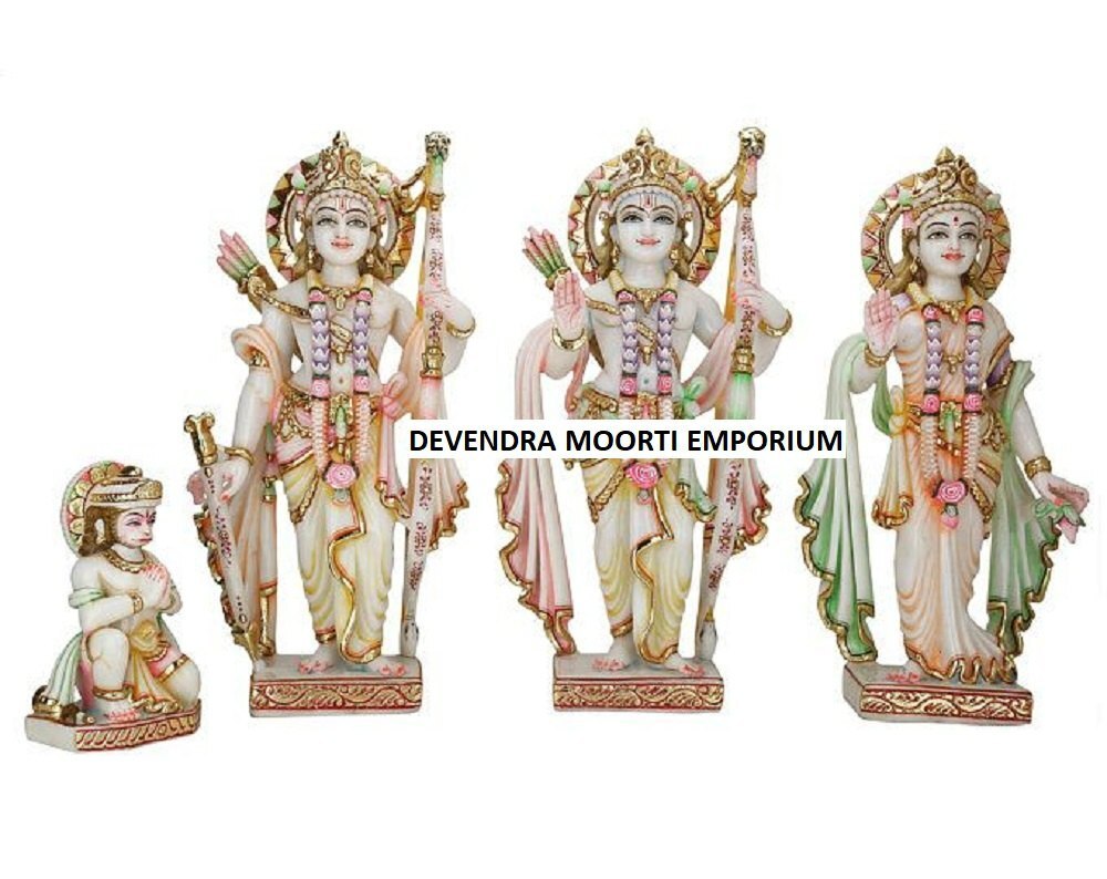Divine Marble Ram Darbar Statue for Home Temple