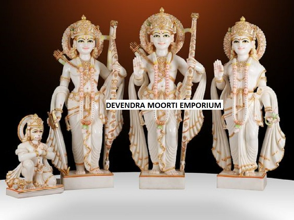 Premium Quality Marble Ram Darbar Idol for Worship