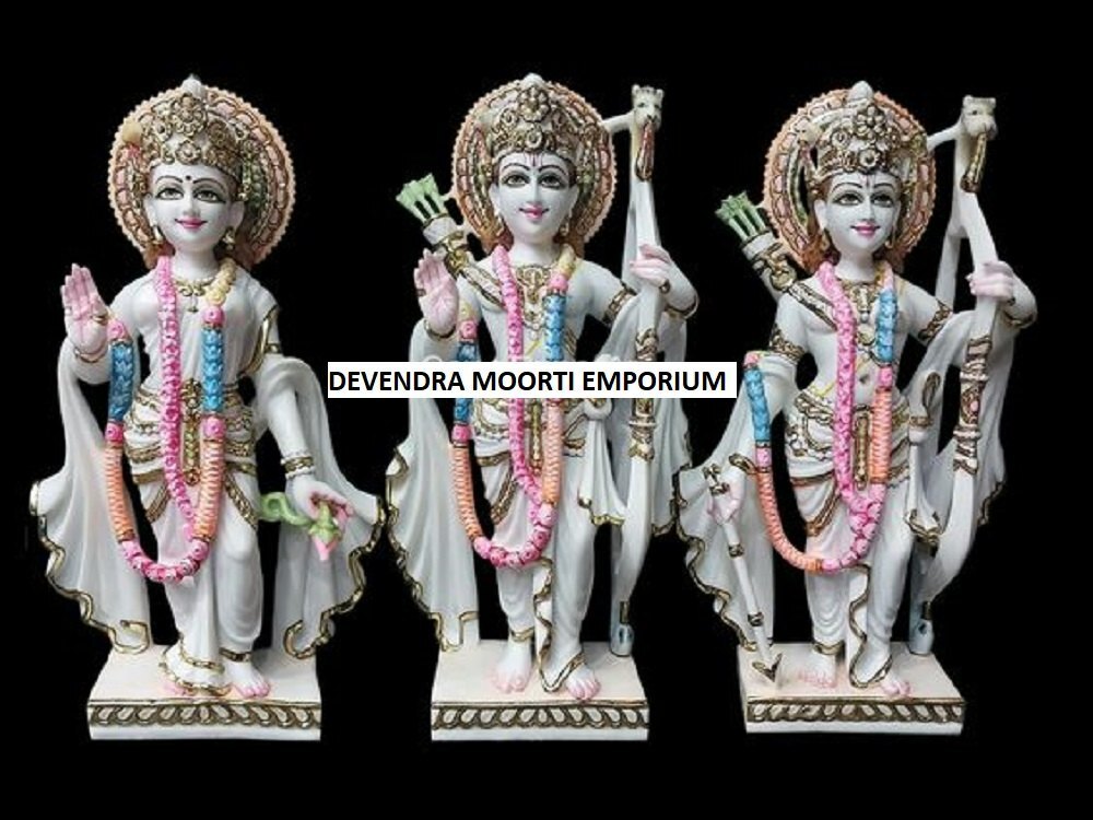 Designer Ram Darbar Marble Murti for Gift and Decor