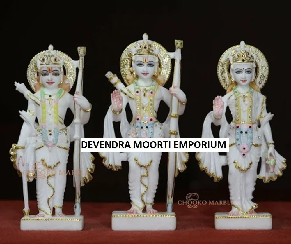 Marble Ram Darbar Statue with Premium Finishing for Decoration
