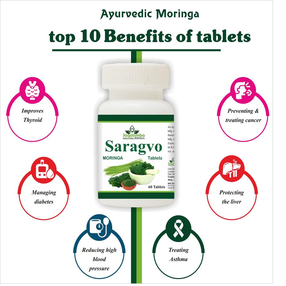 Saragvo Moringa Tablets - Age Group: For Adults