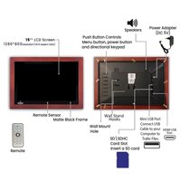 15.4 inch HDMI wooden Digital Photo Frame