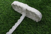 White Organza Net  With Sequence Lace