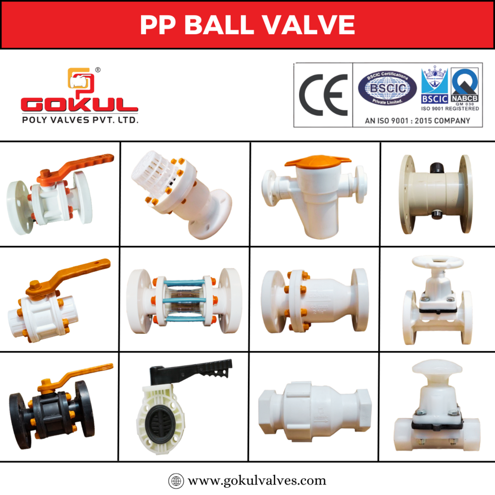 Pp Butterfly Valve Application: Industrial & Water Line