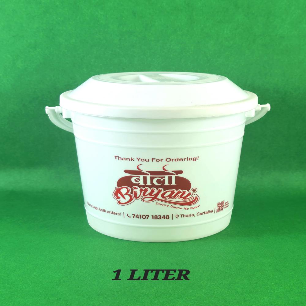 1litre white bucket