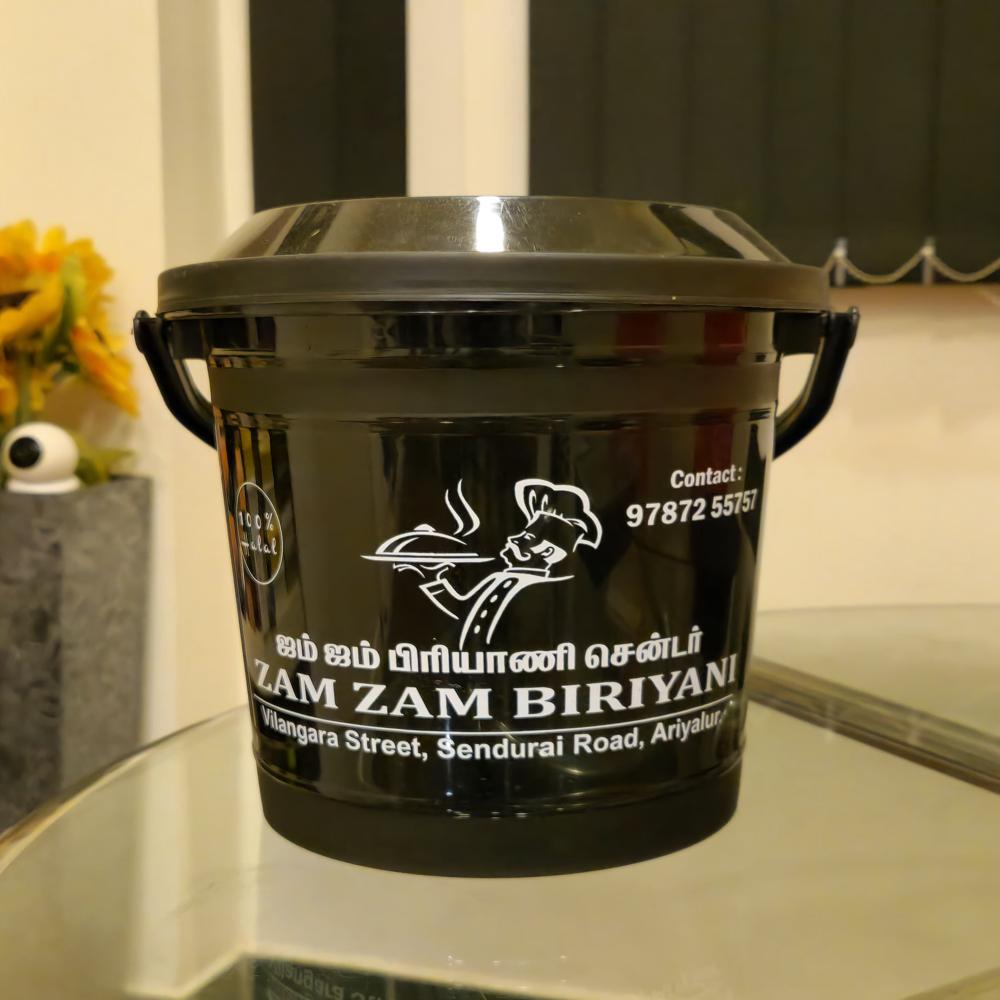 2 litre black bucket