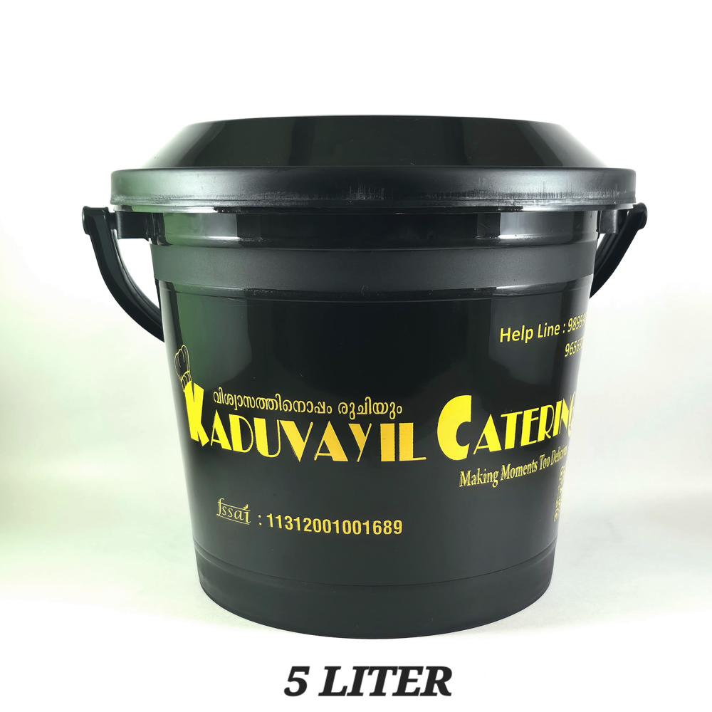 5 litre black bucket