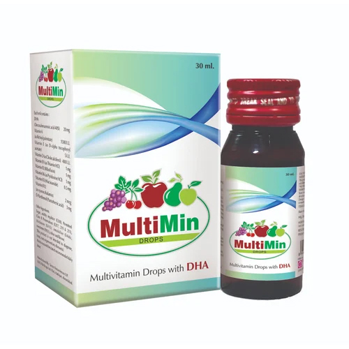 30 मिली मल्टीविटामिन ड्रॉप्स DHA के साथ