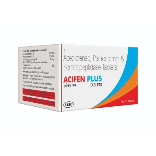 Aceclofenac Paracetamol And Serratiopeptidase Tablets