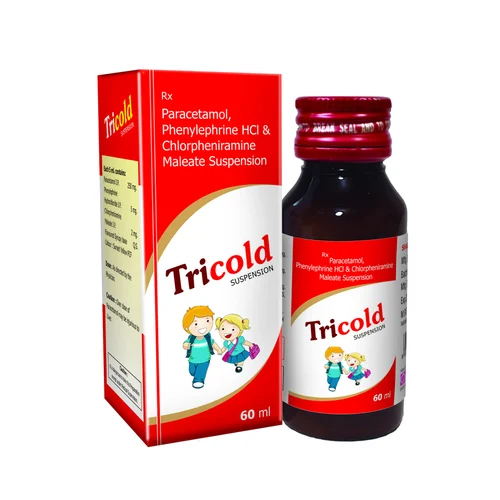 60ml Paracetamol Phenylephrine HCL And Chlorpheniramine Maleate Suspension