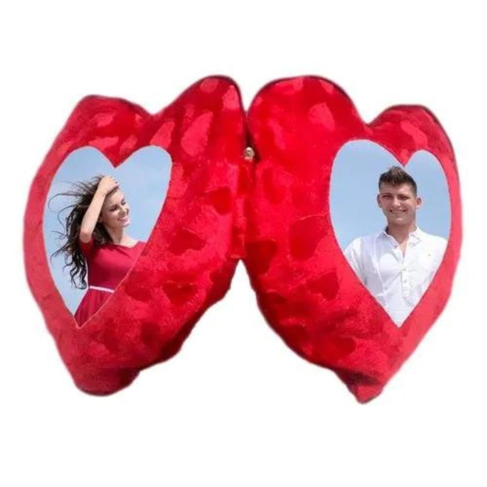 Couple Heart Cushions 4 Side Print For Sublimation - Color: Red