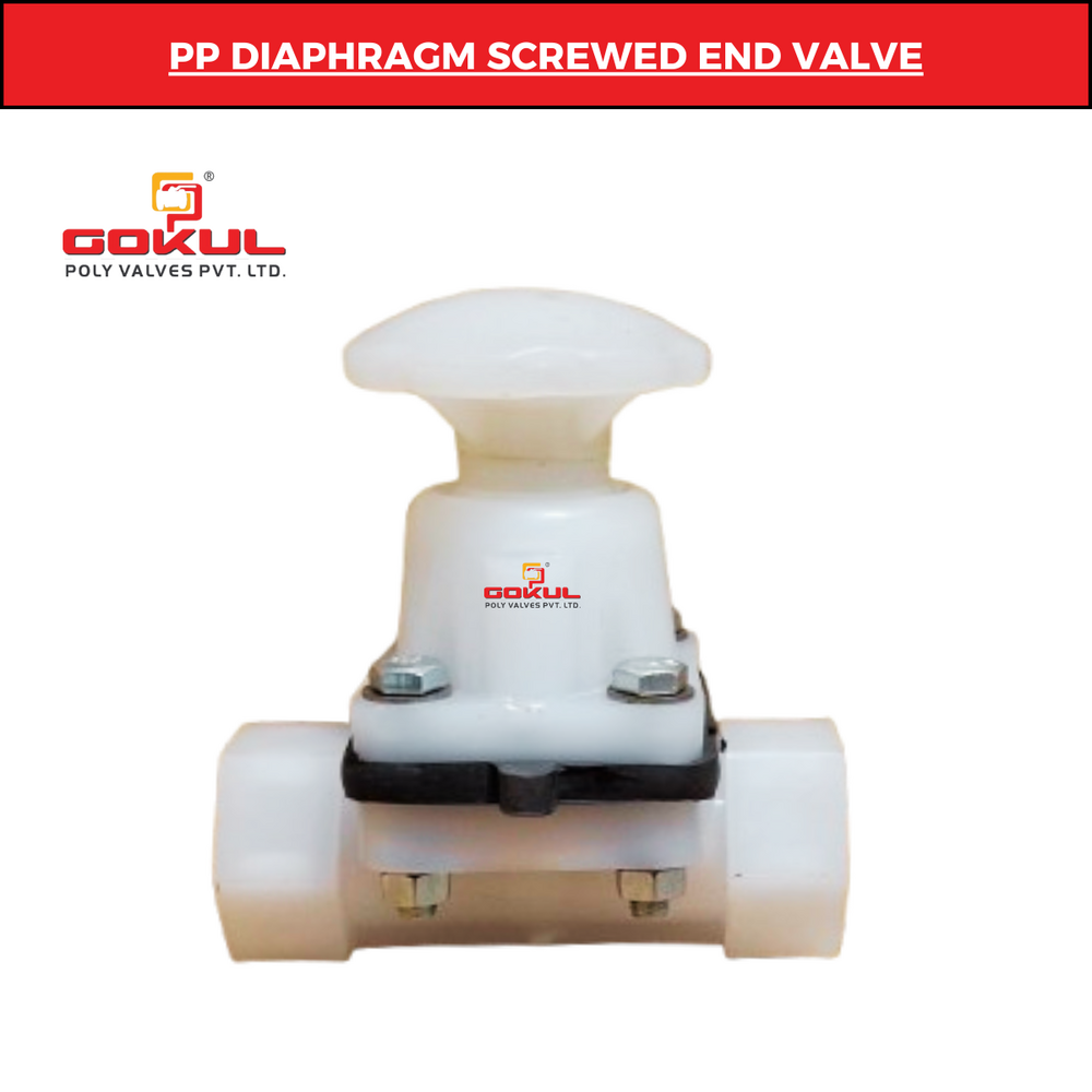Pp Diaphragm Flange End Valve - Color: White
