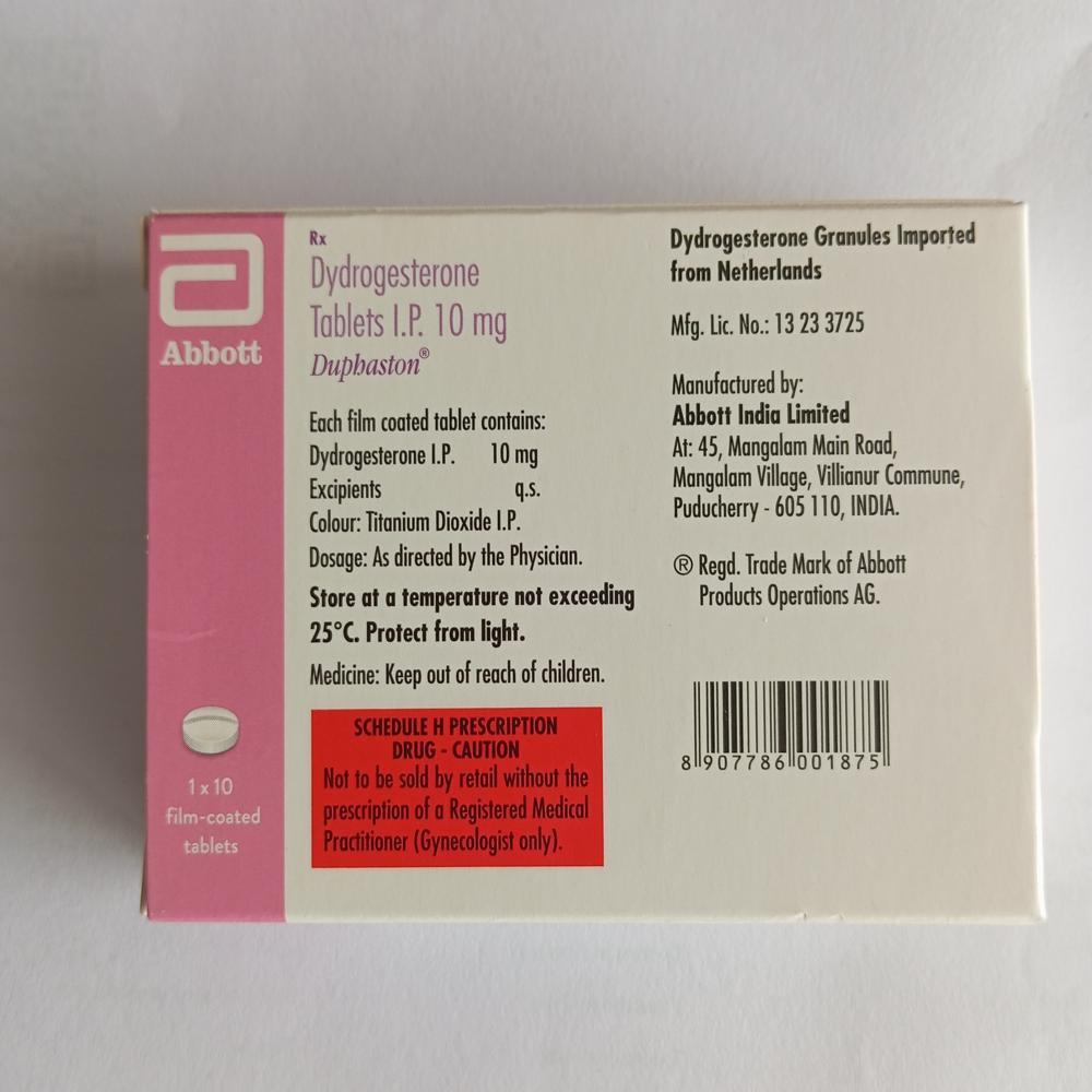 DUPHASTON  10 MG DYDROGESTERONE TAB
