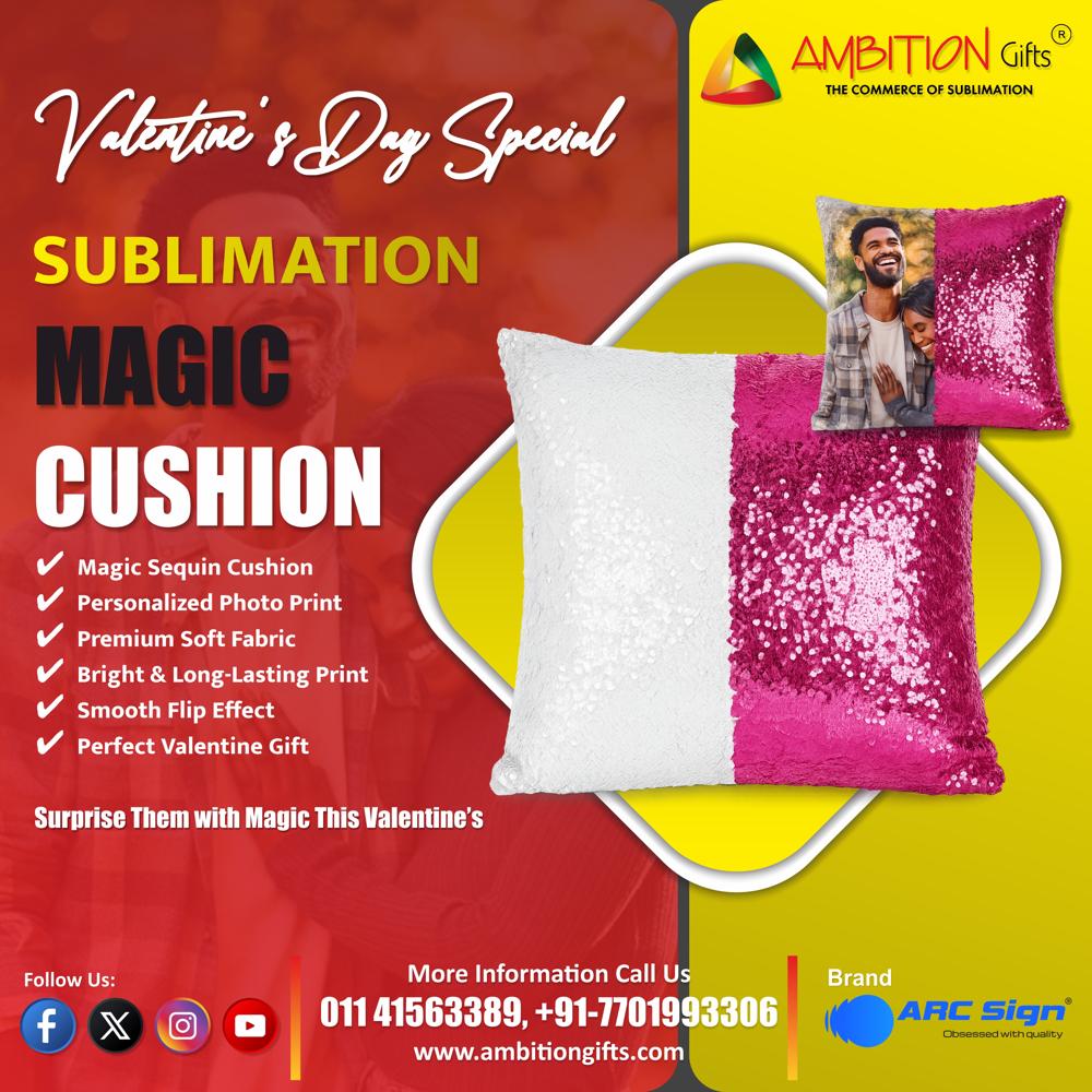Sequin Magic Pillow 16x16 Inch 18 Color Variants | Sublimation Printable