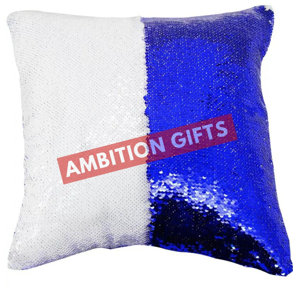 Sequin Magic Pillow 16x16 Inch 18 Color Variants | Sublimation Printable - Color: White