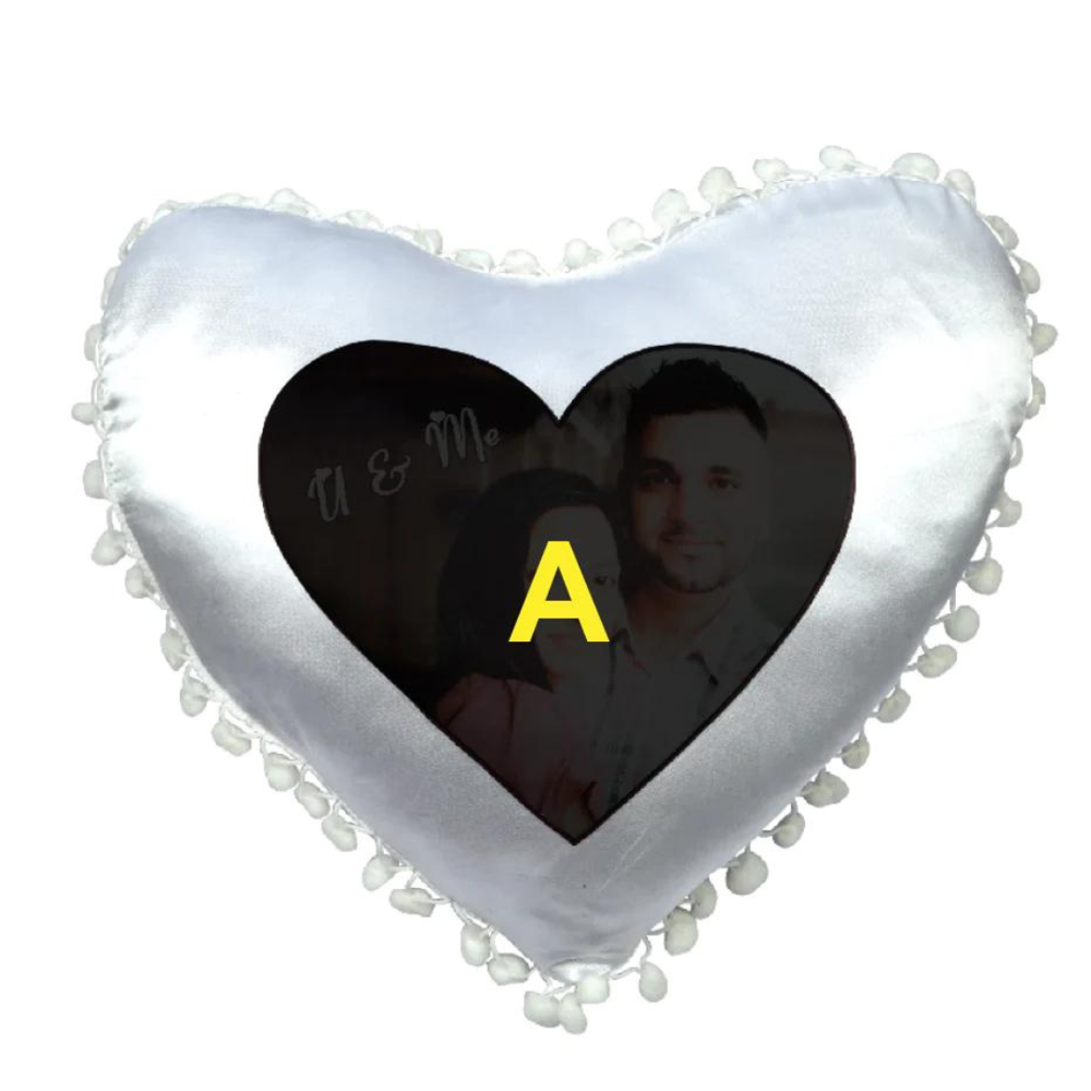 Sublimation Satin Cushion Heart Shape Sublimation Blank Cushions - Color: Multicolor