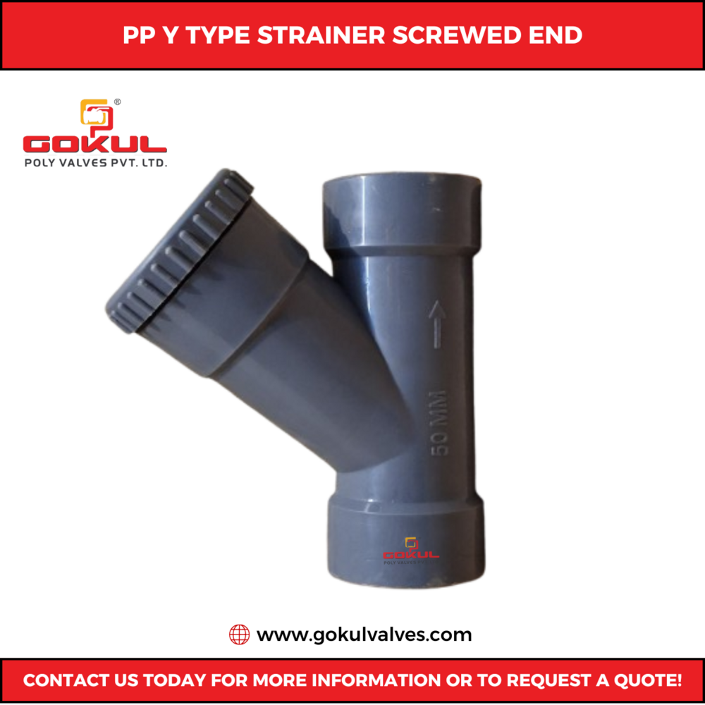 pp y type strainer flangend