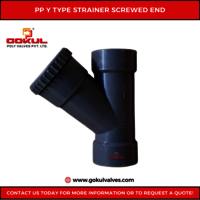 pp y type strainer flangend