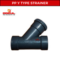 pp y type strainer flangend