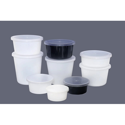 Empty Food Container - Color: White And Black