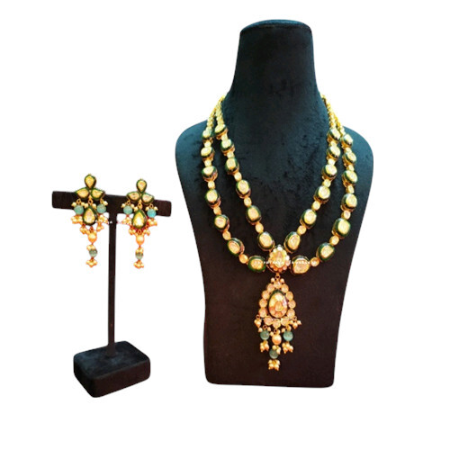 2 Line Polki Necklase Set
