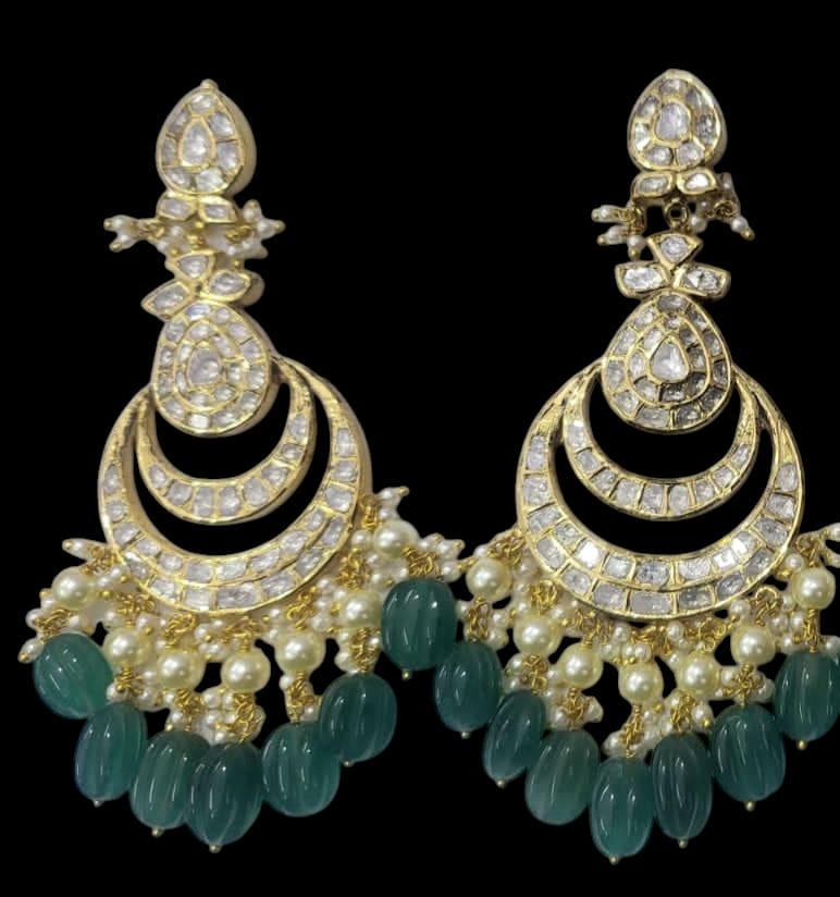 Ladies Chandbali Earrings - Color: Multicolor