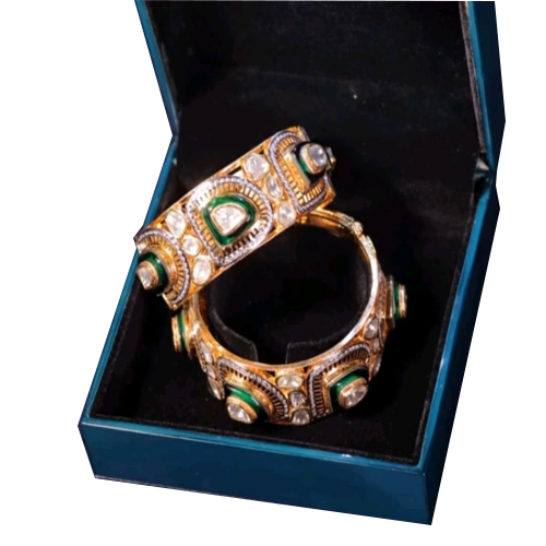 Uncut Diamonds And Kundan Polki Bangles