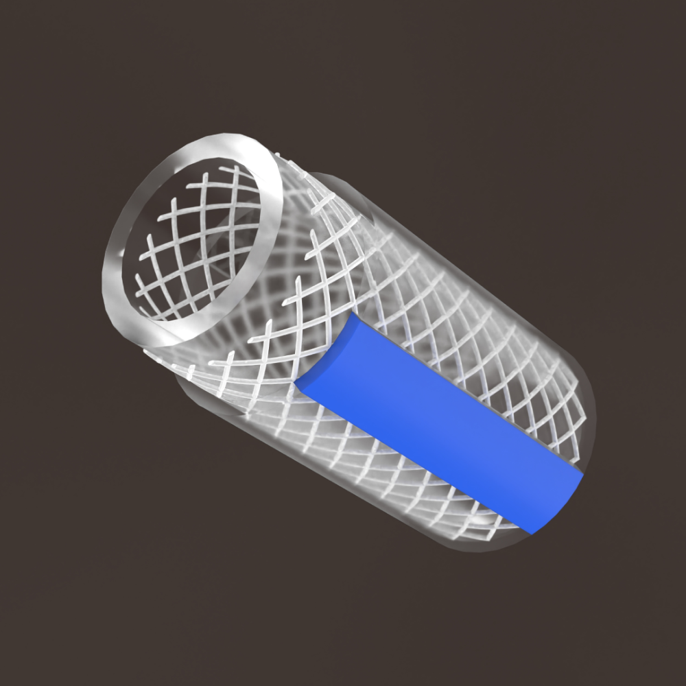 Pvc Medium Braided Hose 25mm - Color: Transparent