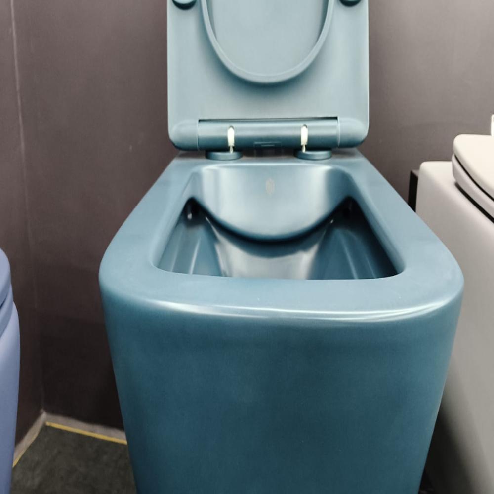 Wall Hung Toilet (Square) - Color: Green