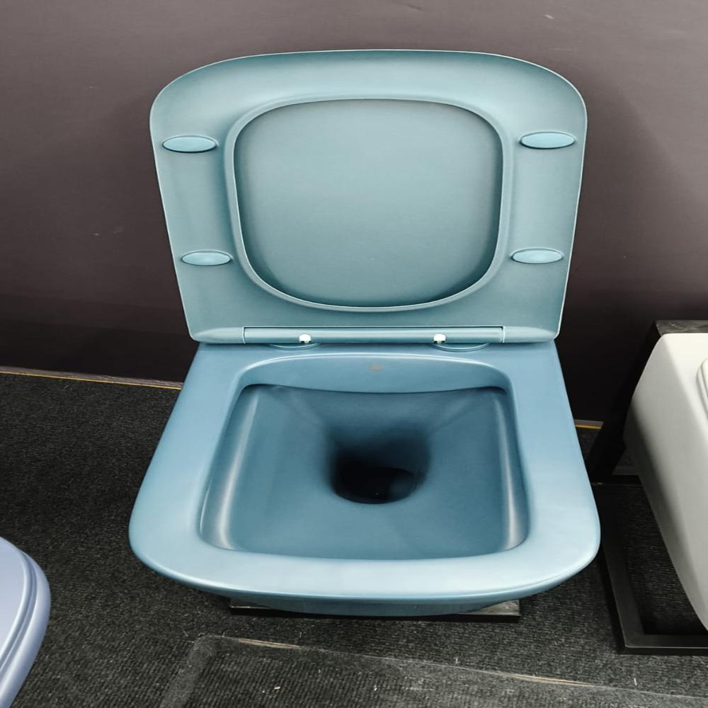 Wall Hung Toilet (Square) - Color: Green