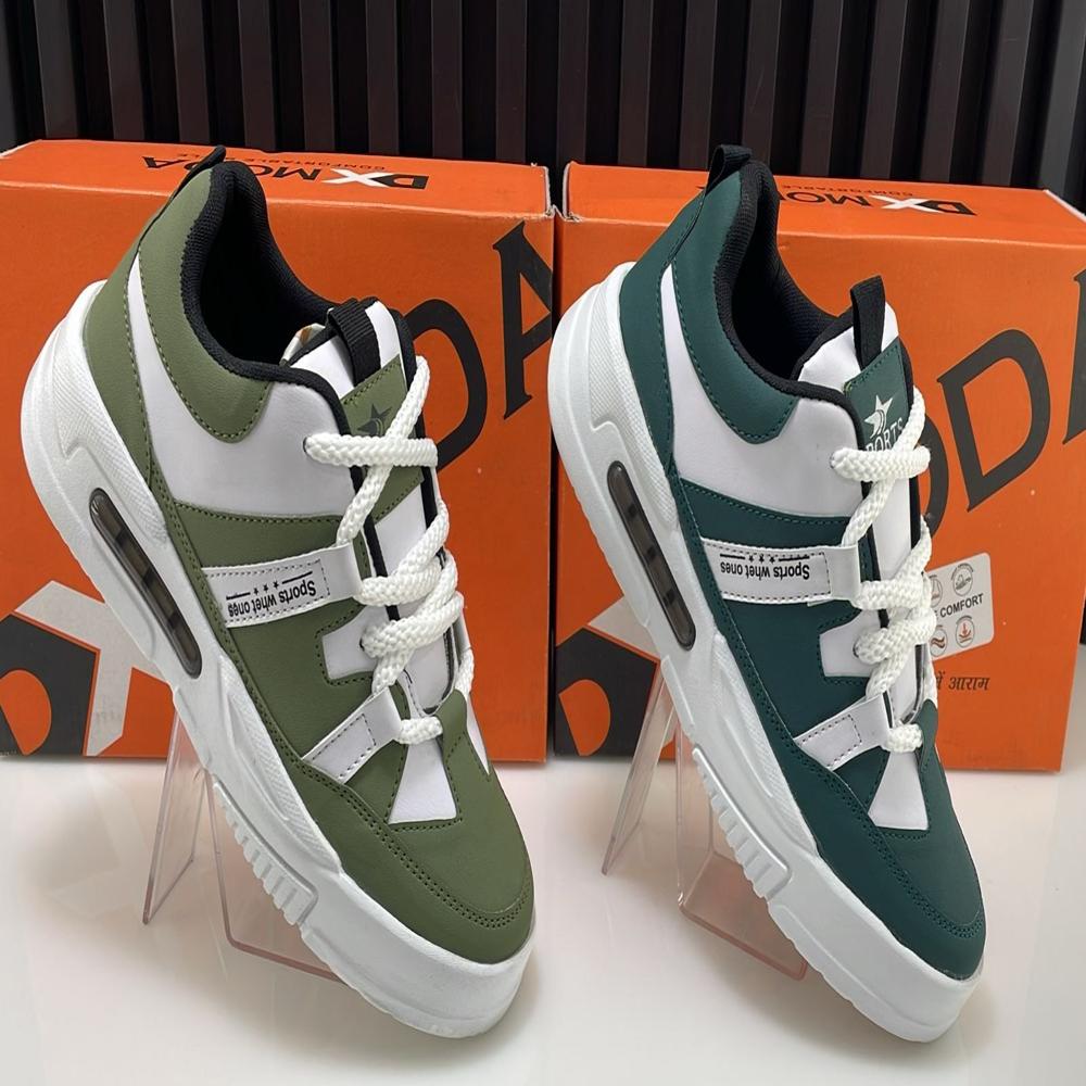 SPORTS SHOES - Synthetic Material, Standard Size, Multicolour Design | Water Resistant, Lace Closure, Cushioned Insole, AIRMIX Outsole for Traction