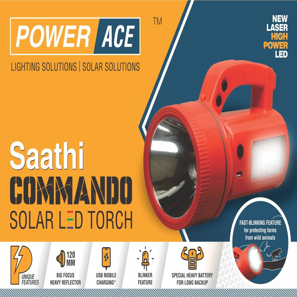 High Power Solar Led Torch - Application: Commercial