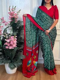 Ciffon Premium Saree - Bust Size: 0.80  Meter (m)