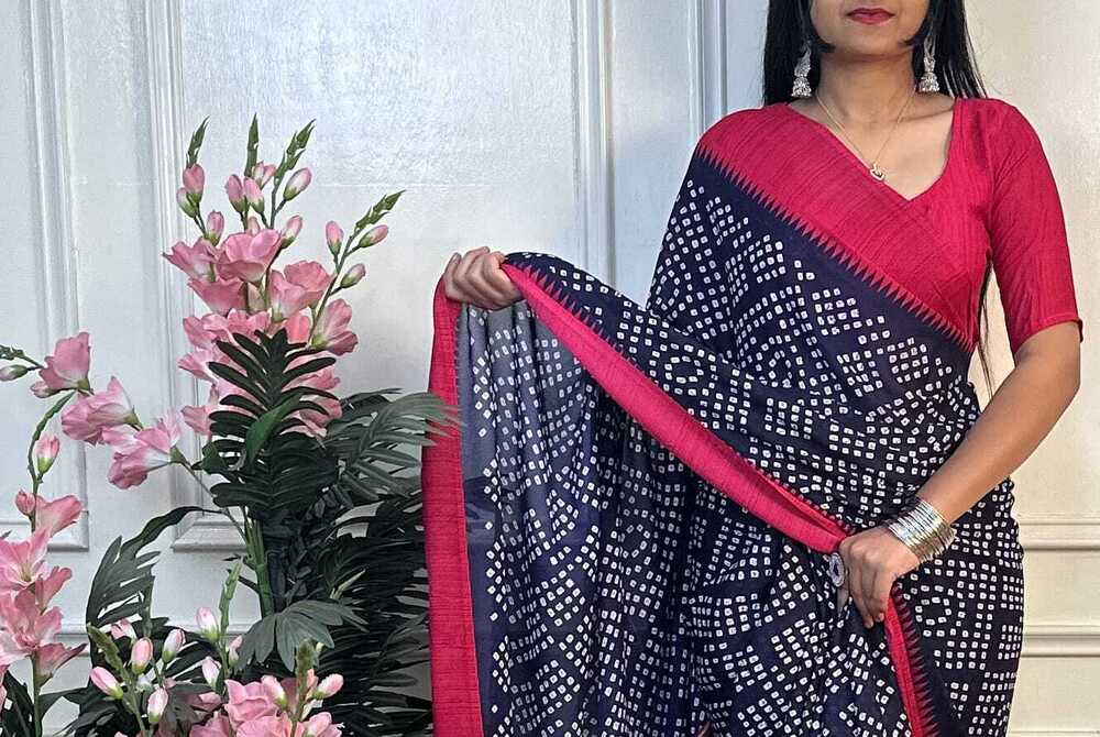 Ciffon Premium Saree - Bust Size: 0.80  Meter (M)