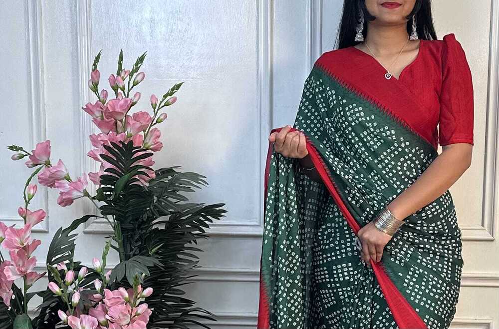 Ciffon Premium Saree - Bust Size: 0.80  Meter (M)