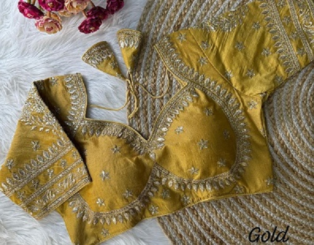 Designer Silk Blouse - Bust Size: 32-36 Inch (In)