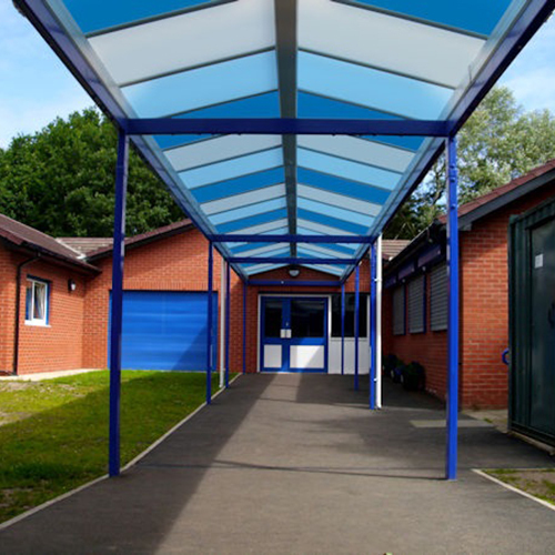 Coloured Polycarbonate Roofing Shed - Color: Blue