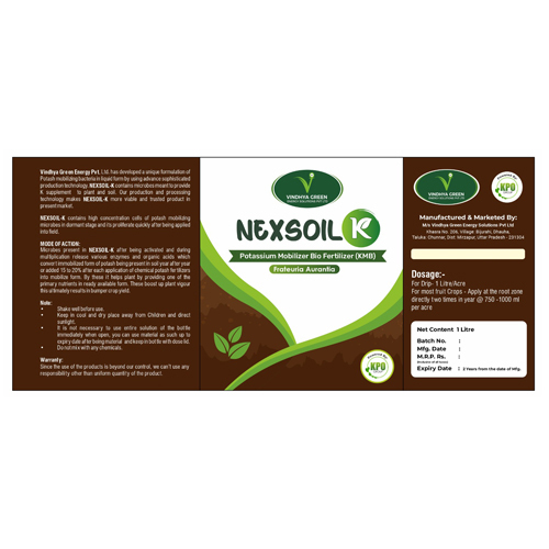 1Ltr Frateuria Aurabtia Potassium Mobilizer Bio Fertilizer - Application: Agriculture