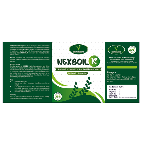 1Ltr Potassium Mobilizer Bio Fertilizer - Application: Agriculture