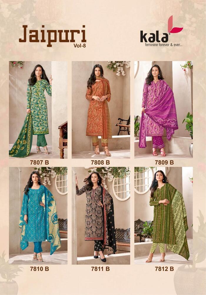 Kala Jaipuri Vol-8  Dress Material