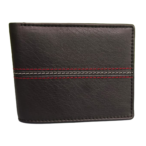 Mens Leather Wallet - Genuine Leather, Regular Size, Rich Brown Color | Modern Trendy Design, Folded Structure for Easy Storage