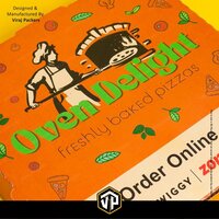 CUSTOMIZED DOMINOS LAYOUT PIZZA BOX