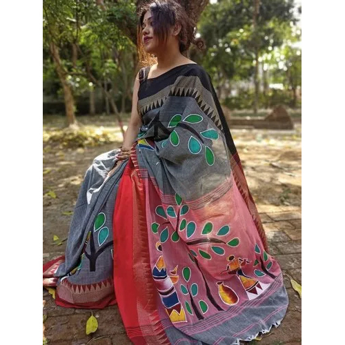 Bhumri Handpaint Saree